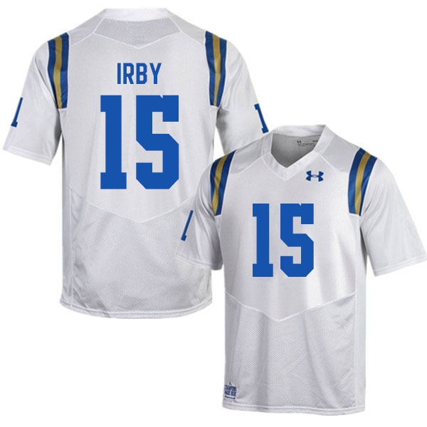 Men #15 Martell Irby UCLA Bruins College Football Jerseys Sale-White